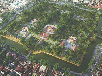 Phối cảnh tổng thể Thành cổ Sơn Tây sau tu bổ, phục dựng.