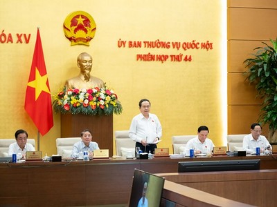 Chủ tịch Quốc hội Trần Thanh Mẫn phát biểu khai mạc phiên họp. 