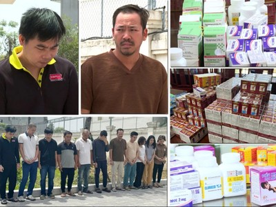 Đường dây sản xuất nhiều loại thuốc giả quy mô lớn vừa bị triệt phá.