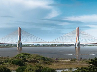 Phương án thiết kế cầu Ngọc Hồi đạt giải Nhất (Ảnh: Sở Quy hoạch và kiến trúc Hà Nội). 