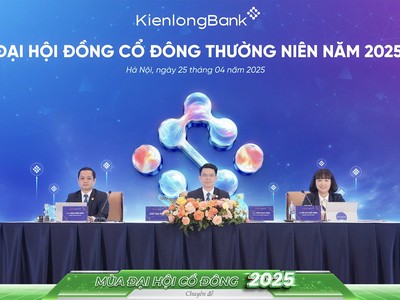 Tổ chức thành công ĐHĐCĐ thường niên năm 2025, cổ đông KienlongBank (KLB) thông qua nhiều tờ trình quan trọng