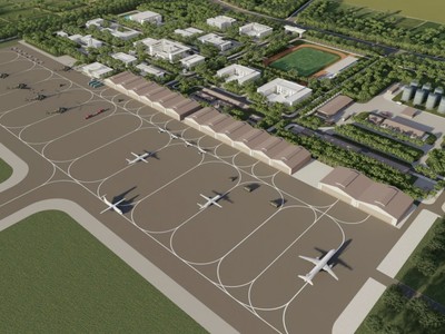 Phối cảnh sân bay Gia Bình