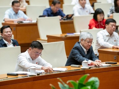 100% các vị đại biểu có mặt bấm nút tán thành.