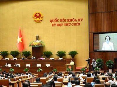 Quốc hội nghe tờ trình dự án Luật Cán bộ, công chức (sửa đổi). 