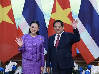 Thủ tướng Phạm Minh Chính đón và chủ trì kỳ họp Nội các chung cùng Thủ tướng Thái Lan 