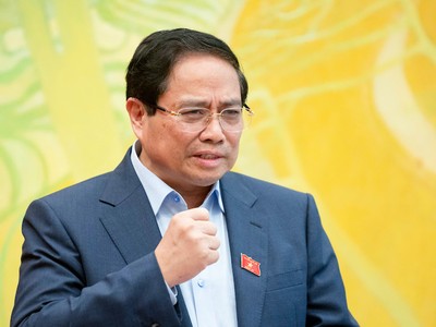  Thủ tướng Phạm Minh Chính phát biểu tại tổ sáng 23/5- Ảnh: PT