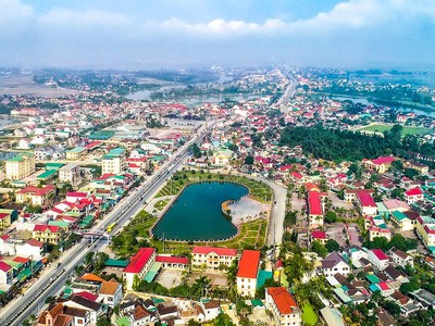 Một góc Thị trấn Nghèn - nơi thực hiện dự án, ảnh nguồn: Báo Hà Tĩnh