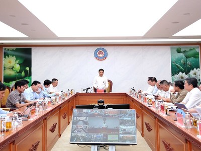 Bộ trưởng Bộ Tài chính Nguyễn Văn Thắng phát biểu tại hội nghị. (Ảnh: Đức Minh)