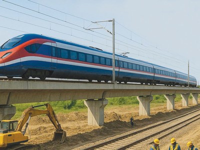 Nhiều dự án hạ tầng đường sắt nhằm tăng cường kết nối liên vùng đang được gấp rút chuẩn bị đầu tư. Ảnh: AI Nhã Chi