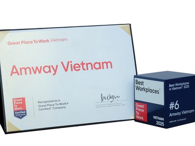 Chứng nhận Best Workplace in Vietnam 2025 là minh chứng cho nỗ lực xây dựng một môi trường làm việc lấy con người làm trọng tâm của Amway Việt Nam