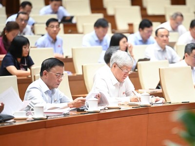 Phiên họp sáng 16/6 của Quốc hội. 