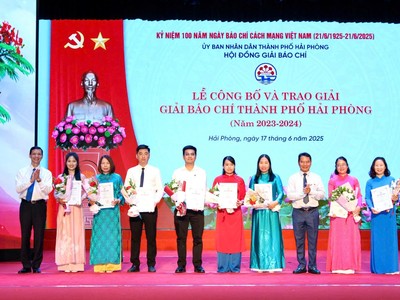 Báo Tài chính - Đầu tư đoạt giải C Báo chí thành phố Hải Phòng 2023 - 2024 
