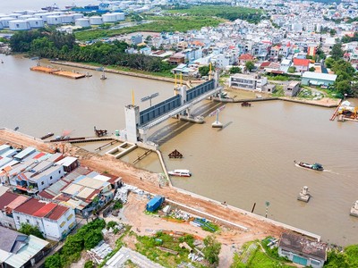 Dự án ngăn triều gần 10.000 tỷ đồng tại TP.HCM vướng mắc nhiều năm chưa được tháo gỡ - Ảnh: TN