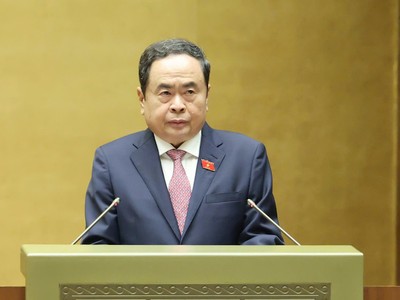 Chủ tịch Quốc hội Trần Thanh Mẫn phát biểu khai mạc - Ảnh Duy Linh.