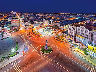 Thành phố Sóc Trăng về đêm ảnh: trung tâm thông tin xúc tiến du lịch sóc trăng 