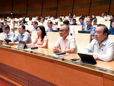 Phiên họp chiều 25/6 của Quốc hội. 