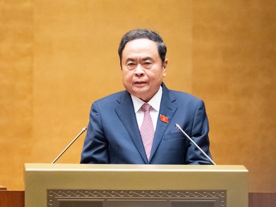 Chủ tịch Quốc hội Trần Thanh Mẫn phát biểu bế mạc Kỳ họp thứ 9, Quốc hội khóa XV. 