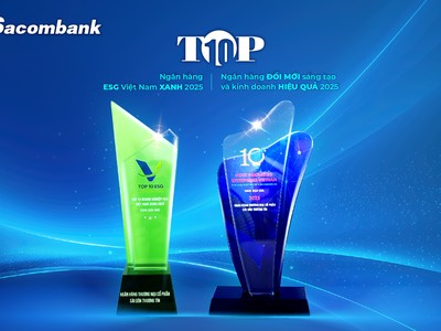 Sacombank đạt 2 giải thưởng vie 10 và ESG 10 – khẳng định mục tiêu kinh doanh hiệu quả và phát triển bền vững