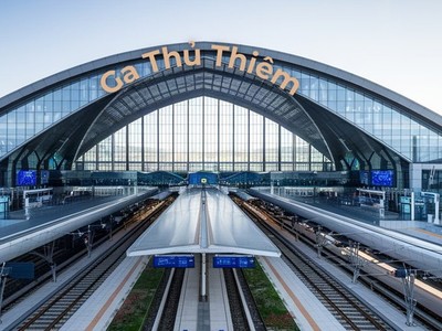 Phối cảnh ga Thủ Thiêm thuộc tuyến đường sắt Thủ Thiêm - Long Thành.