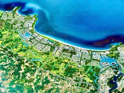 Phối cảnh Đề án quy hoạch phân khu xây dựng Khu đô thị, dịch vụ Đông Nam Dung Quất. 