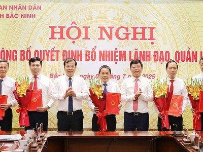 Tỉnh Bắc Ninh bổ nhiệm 20 lãnh đạo sở, ban, ngành sau sáp nhập 