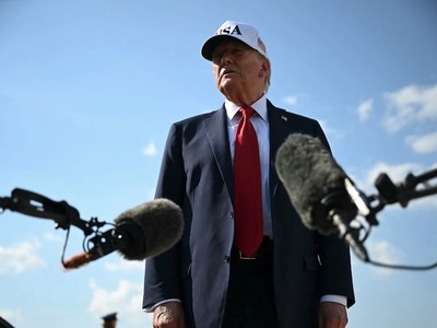 Tổng thống Donald Trump phát biểu trước báo giới tại căn cứ quân sự Andrews ở Maryland, Mỹ vào ngày 3/7. Ảnh: AFP 