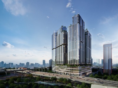 Sun Feliza Suites tọa lạc tại giao lộ sầm uất bậc nhất Cầu Giấy, Hà Nội. (Ảnh: Sun Property)