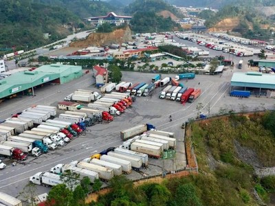 Khu vực Cửa khẩu quốc tế Hữu Nghị, tỉnh Lạng Sơn. (Ảnh tư liệu)