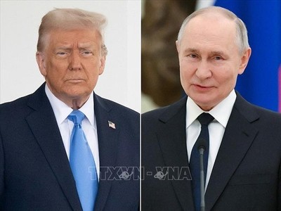 Tổng thống Mỹ Donald Trump (trái) và Tổng thống Nga Vladimir Putin. Ảnh: Getty Images/TTXVN
