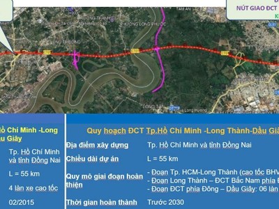 Những thông tin cơ bản về đoạn cao tốc TP.HCM - Long Thành.