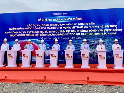 Ninh Bình khởi công khu tái định cư đầu tiên phục vụ Dự án đường sắt tốc độ cao Bắc - Nam 