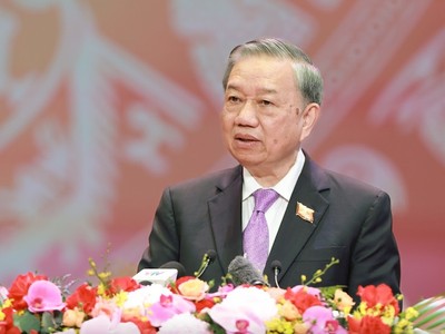 Tổng Bí thư Tô Lâm phát biểu tại Lễ kỷ niệm trọng thể 80 năm thành lập Chính phủ (28/8/1945 - 28/8/2025) và Hội nghị gặp mặt các thế hệ Lãnh đạo công tác tại Chính phủ, Bộ, Cơ quan ngang bộ, Cơ quan thuộc Chính phủ. Ảnh: VGP/Nhật Bắc.