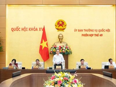  Chủ tịch Quốc hội Trần Thanh Mẫn phát biểu khai mạc phiên họp - Ảnh: PT. 