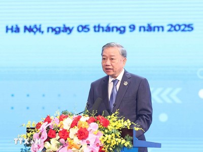 Tổng Bí thư Tô Lâm phát biểu chỉ đạo tại Lễ kỷ niệm 80 năm truyền thống ngành Giáo dục và khai giảng năm học 2025 - 2026.