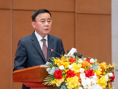 Thường trực Ban Bí thư Trần Cẩm Tú phát biểu tại Hội thảo - Ảnh PT. 