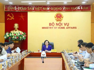 Bộ trưởng Bộ Nội vụ Phạm Thị Thanh Trà đưa ra các nhiệm vụ trọng tâm trong xây dựng cơ sở dữ liệu. Ảnh: Bộ Nội vụ.