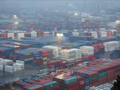 Quang cảnh cảng Busan, cách thủ đô Seoul của Hàn Quốc 320km về phía đông nam. Ảnh: Yonhap/TTXVN