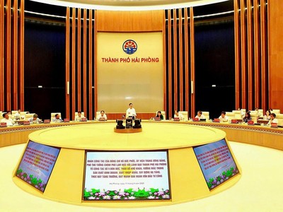 Phó thủ tướng Hồ Đức Phớc làm việc với thành phố Hải Phòng chiều 11/9.
