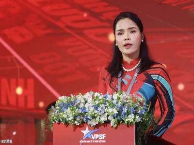 Trưởng ban tổ chức Diễn đàn Kinh tế tư nhân Việt Nam Phạm Thị Bích Huệ. Ảnh: Chí Cường