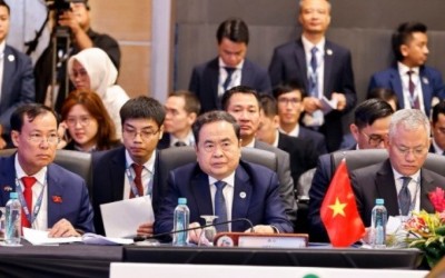 Chủ tịch Quốc hội Trần Thanh Mẫn dự Phiên họp Ban Chấp hành AIPA-46. Ảnh: Doãn Tấn.