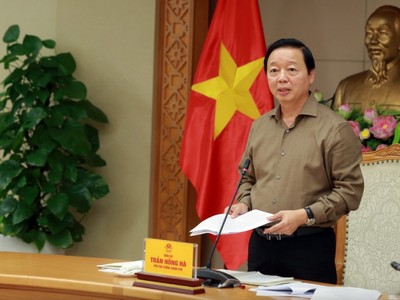 Phó thủ tướng Trần Hồng Hà chủ trì cuộc họp. Ảnh: VGP.