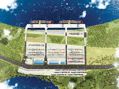 Cảng Phước An đang đứng trước thách thức về nợ vay và cạnh tranh. Trong ảnh: Phối cảnh dự án Cảng Phước An