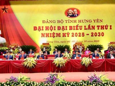 Đại hội Đại biểu Đảng bộ tỉnh Hưng Yên lần thứ I, nhiệm kỳ 2025 - 2030 đề ra 6 nhiệm vụ trọng tâm và 3 đột phá chiến lược phát triển.