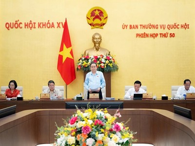 Chủ tịch Quốc hội Trần Thanh Mẫn phát biểu khai mạc phiên họp thứ 50. 