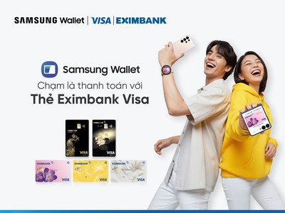 Thẻ Eximbank Visa nay đã tích hợp trên Samsung Pay giúp khách hàng thanh toán nhanh chóng, bảo mật tối ưu.
