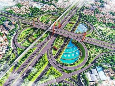 Phối cảnh Nút giao thông Bình Thái trên đường Vành đai 2.