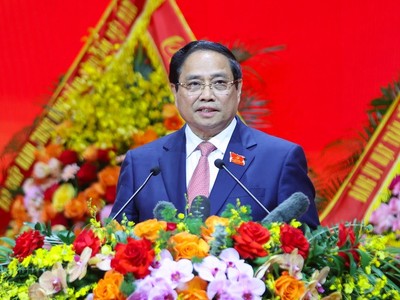 Bí thư Đảng ủy Chính phủ, Thủ tướng Chính phủ Phạm Minh Chính phát biểu khai mạc Đại hội.