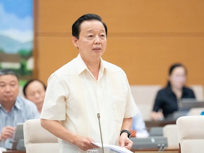 Phó thủ tướng Trần Hồng Hà phát biểu tại phiên họp. 