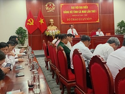 Ông Nguyễn Minh Luân - Phó Chủ tịch UBND tỉnh Cà Mau điều hành phiên thảo luận tại tổ 9