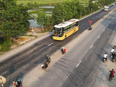 Một đoạn Quốc lộ 1 qua Hà Tĩnh. Ảnh: Báo Hà Tĩnh. 